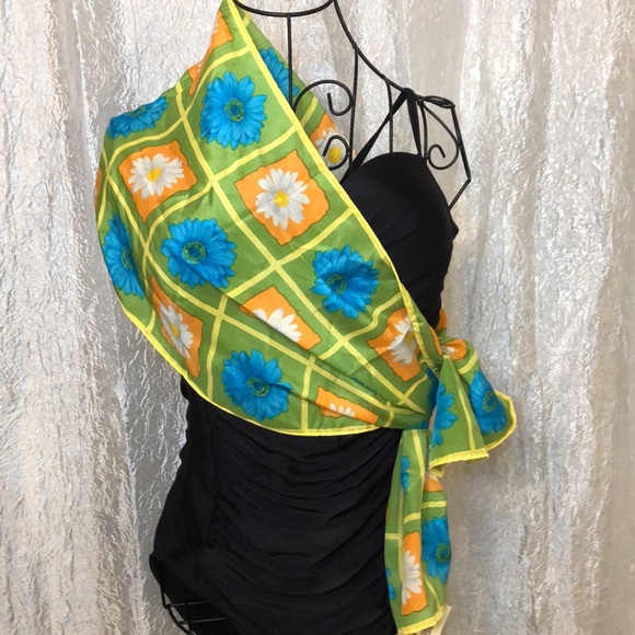 ECHO vintage silk scarf - Picture 2 of 5